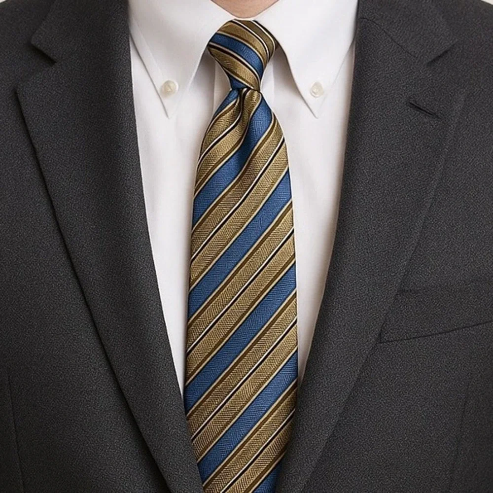 Stafford Wide Neck Tie Multicolor Diagonal Stripe‎ Classic Professional Business